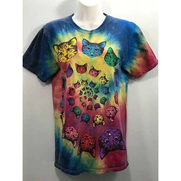 Jerzees Tops - JERZEES HI DENSI Tshirt S Kittens Tye-Die